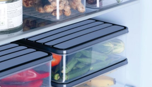Fridge Storage Container Airtight Rectangular - Transparent PP Plastic Stackable, Leakproof Lid for Leftovers Veggies Fruits, Freezer Microwave Safe BPA Free Multi Size Kitchen Organizer UAE Home 